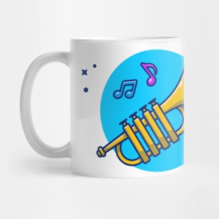 Trumpet With Music Notes Mug